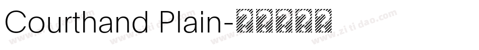 Courthand Plain字体转换